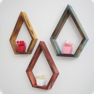 Set of 3 – Diamond Wooden Shelves