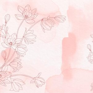 Drawn Flowers with Pink Background